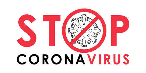 Stop coronavirus 2019-nCoV vector illustration. Stop coronavirus 2019-nCoV sign, symbol vector design template. Stop Corona virus disease design Concepts.