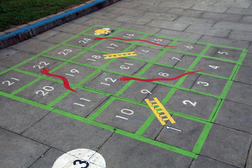 classic children game on floor