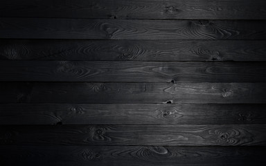 Black wooden background, old wooden texture