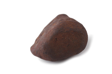 Iron meteorite isolated on white
