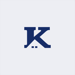 vector letter k negative home initial logo design template