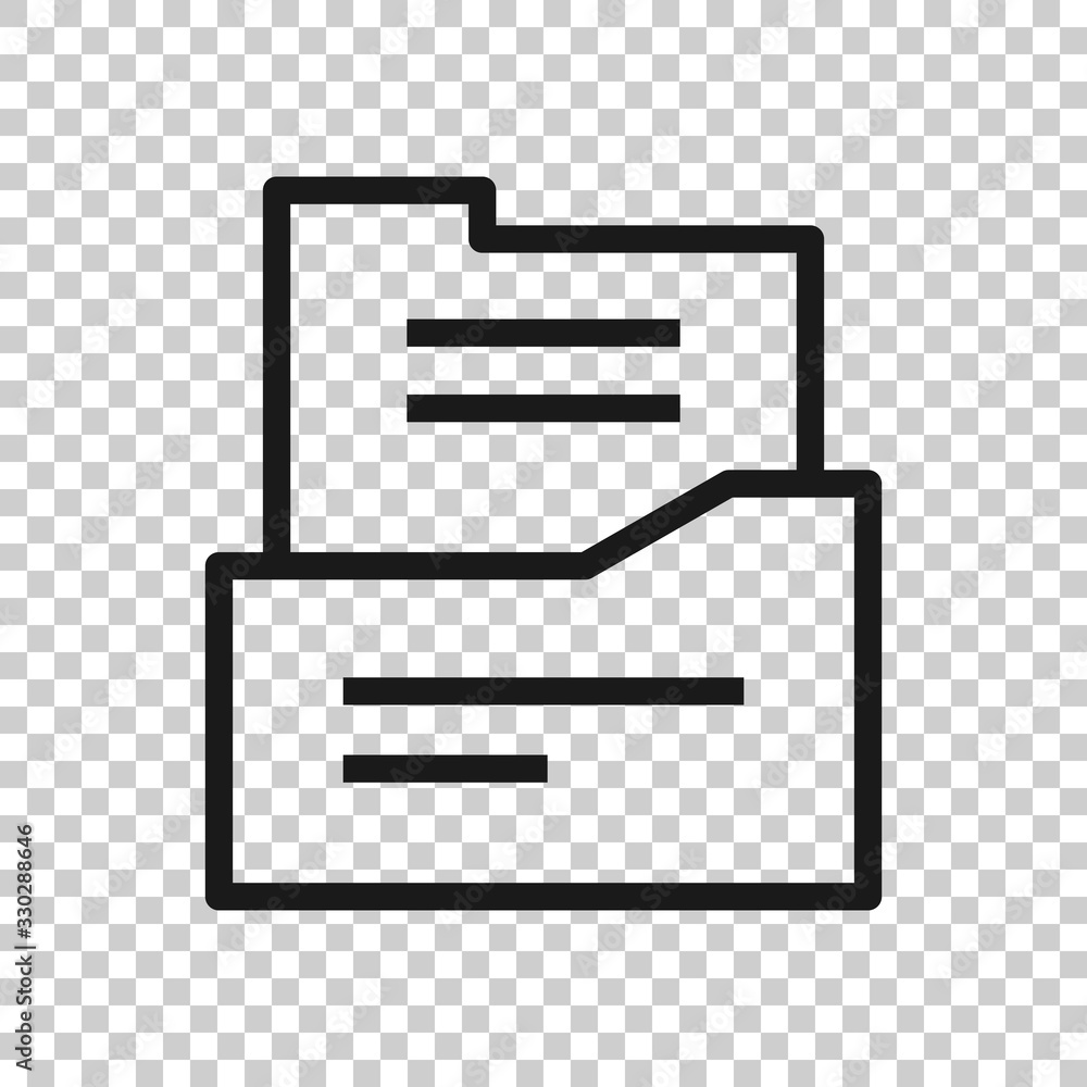 Aufkleber file folder icon in flat style. documents archive vector illustration on isolated background. storag