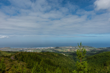 Fototapeta na wymiar Atlantic ocean view. tourist trip to sao miguel island, azores, portugal.