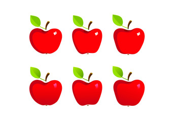 Apple. Vector illustration. Red apple