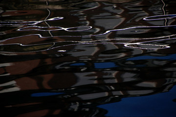 Reflections on the surface of the water
