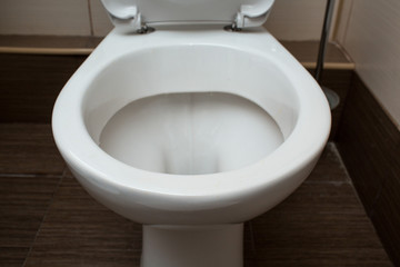 White toilet in the bathroom