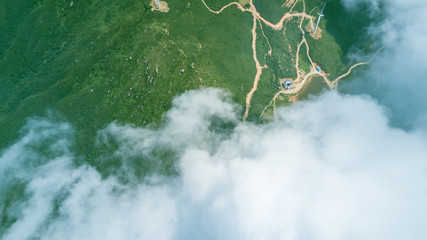 Wind power generation on the mountain