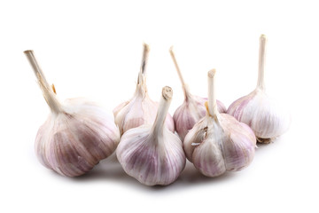 Garlic isolated on white