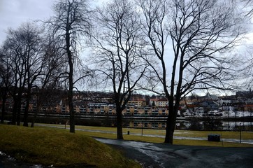 Quartier de l'église catholique de Trondheim (Norvège)