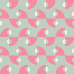 Repeated geometric forms. Abstract vector seamless pattern.