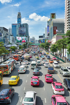 BANGKOK, THAILAND - CIRCA JUNE, 2015: Bangkok Urban Landscape In The Daytime.