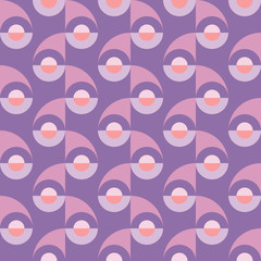 Repeated geometric forms. Abstract vector seamless pattern.