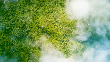 Aerial view of the sea of clouds
