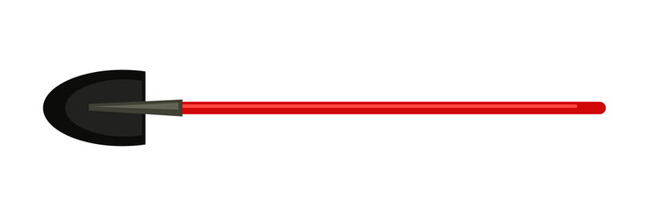 Fireman shovel firefighter spade isolated on white