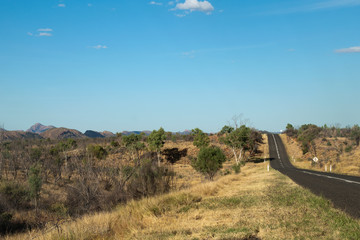Alice Springs Australia, Namatjira Drive with view of West MacDonnell Range