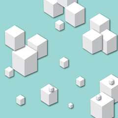 Abstract 3D Cube background with gray color