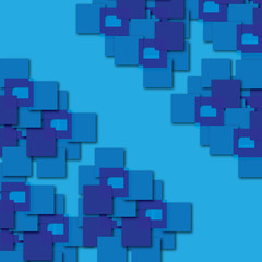 Abstract square background with blue color