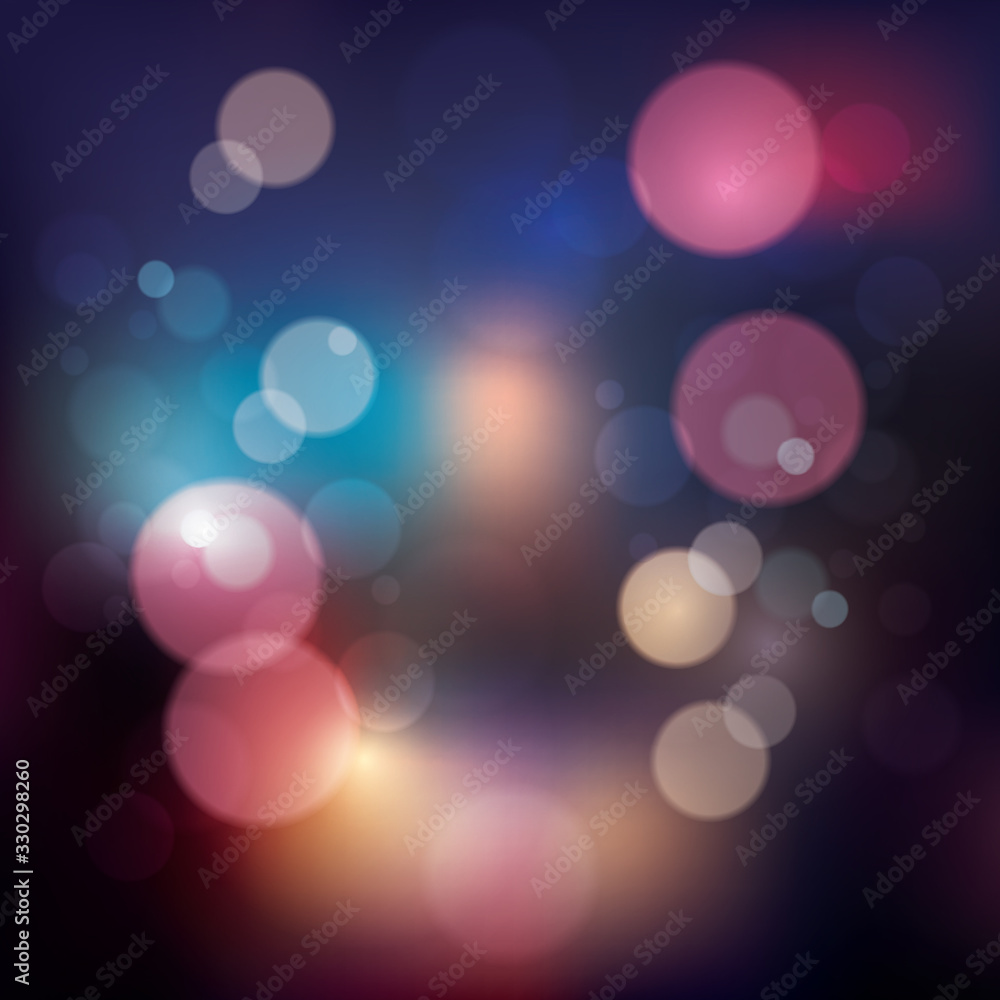 Poster bokeh and blur vector abstract background