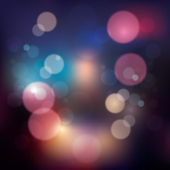 Bokeh and blur vector abstract background