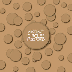 Obraz premium Circles Abstract background with brown color