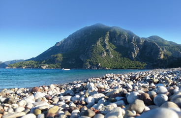 Beach of Cirali / Olympos at the Turquoise Coast in Turkey near Antalya