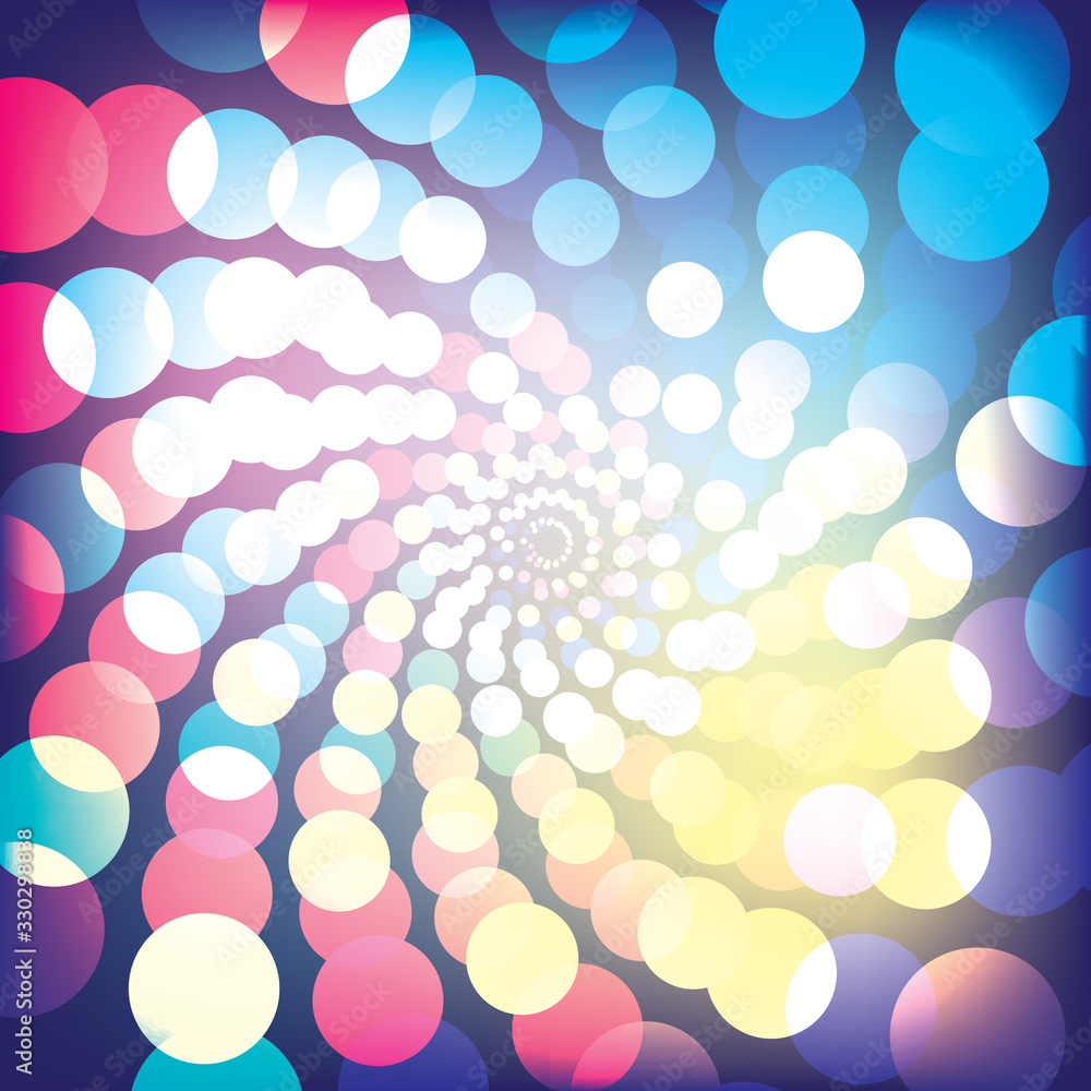 Poster polka dots circle pattern background with colorful