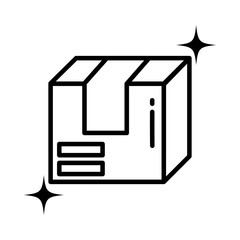 cardboard box , line style icon