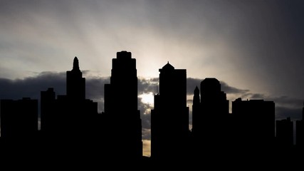 Kansas City, Missouri: Time Lapse at Sunrise, USA