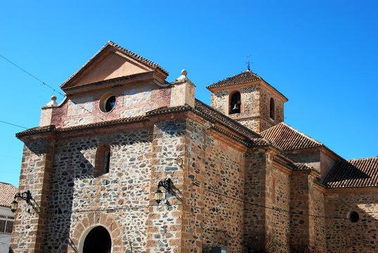 Santa Ana Church in the village centre, Cadiar, Spain.