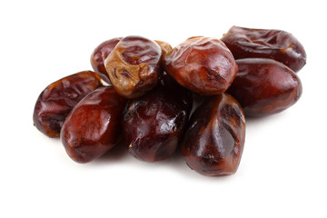 Date fruits isolated on white