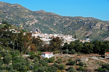 Fototapeta na wymiar View of the town and countryside, Lanjaron, Spain.