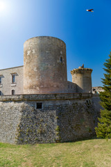 Fototapeta na wymiar Torre Aragonese del Castello Pirro del Balzo di Venosa in Basilicata