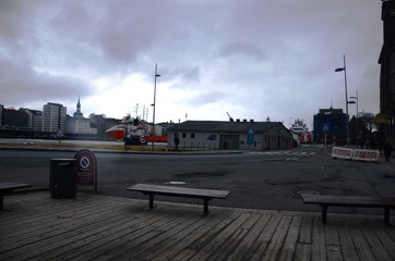 Fototapeta premium Norvège : Port de Bergen