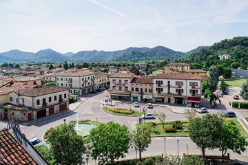 Fototapeta na wymiar Landscape of Old small city in Torreglia Italy