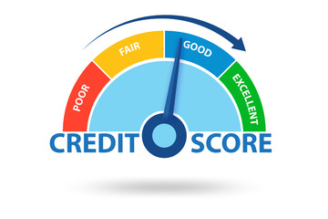Credit score concept - 3d rendering