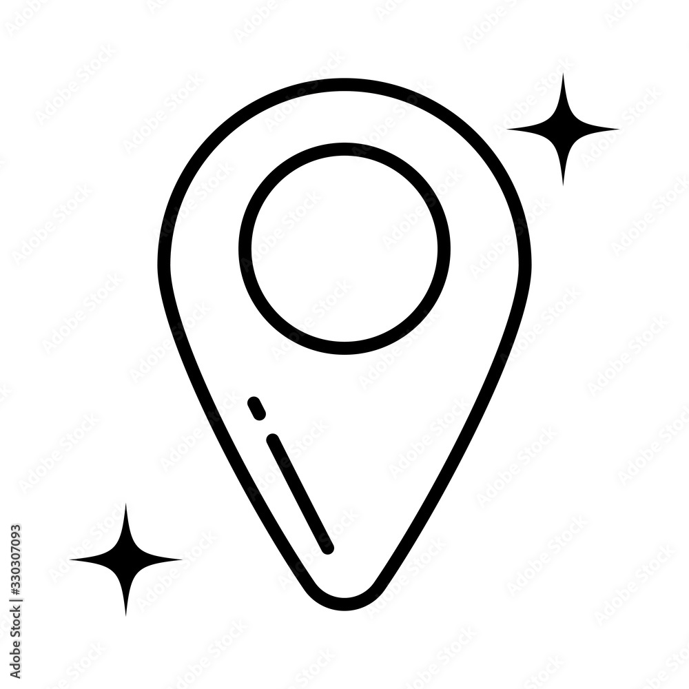 Poster pointer of place optimization , line style icon
