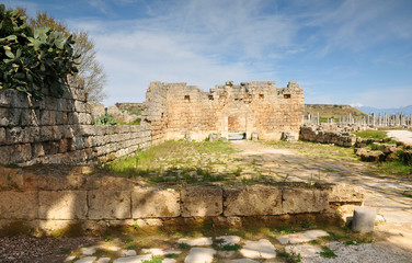 Ruins of an ancient Byzantine city . Travel, history, archaeology