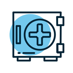 safety box, line style icon