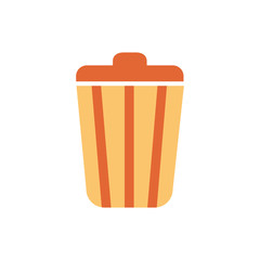 garbage bin por flat style icon