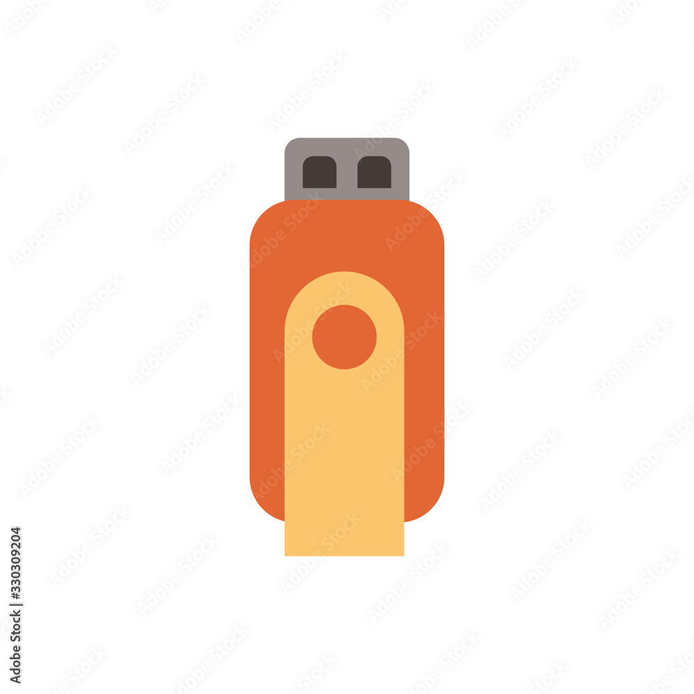 Poster usb memory flat style icon