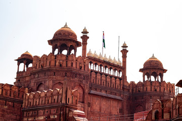 Lal Qila - Red Fort in Delhi, India Constructed in 1648 by the fifth Mughal Emperor Shah Jahan