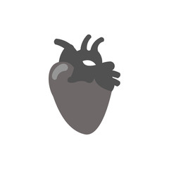 Human Heart Art Vector Illustration. Medicine Design Background