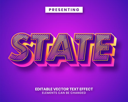 Modern unique style editable text effect