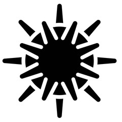 Virus or Bacteria vector illustration, solid style icon