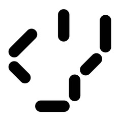 Virus or Bacteria vector illustration, solid style icon