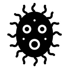 Virus or Bacteria vector illustration, solid style icon
