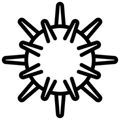 Virus or Bacteria vector illustration, line style icon