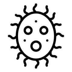 Obraz premium Virus or Bacteria vector illustration, line style icon