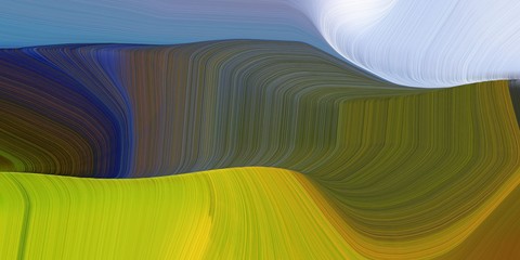 canvas wall art graphic with modern curvy waves background illustration with dark olive green, dark khaki and steel blue color