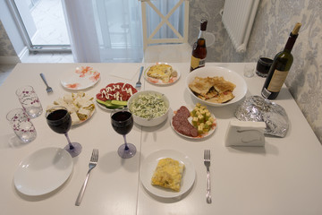 delicious fresh dishes are exhibited